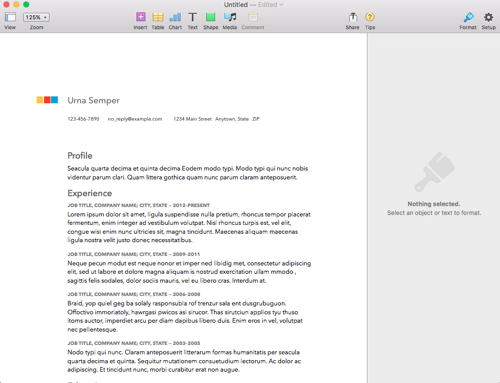 best resume writing software for mac